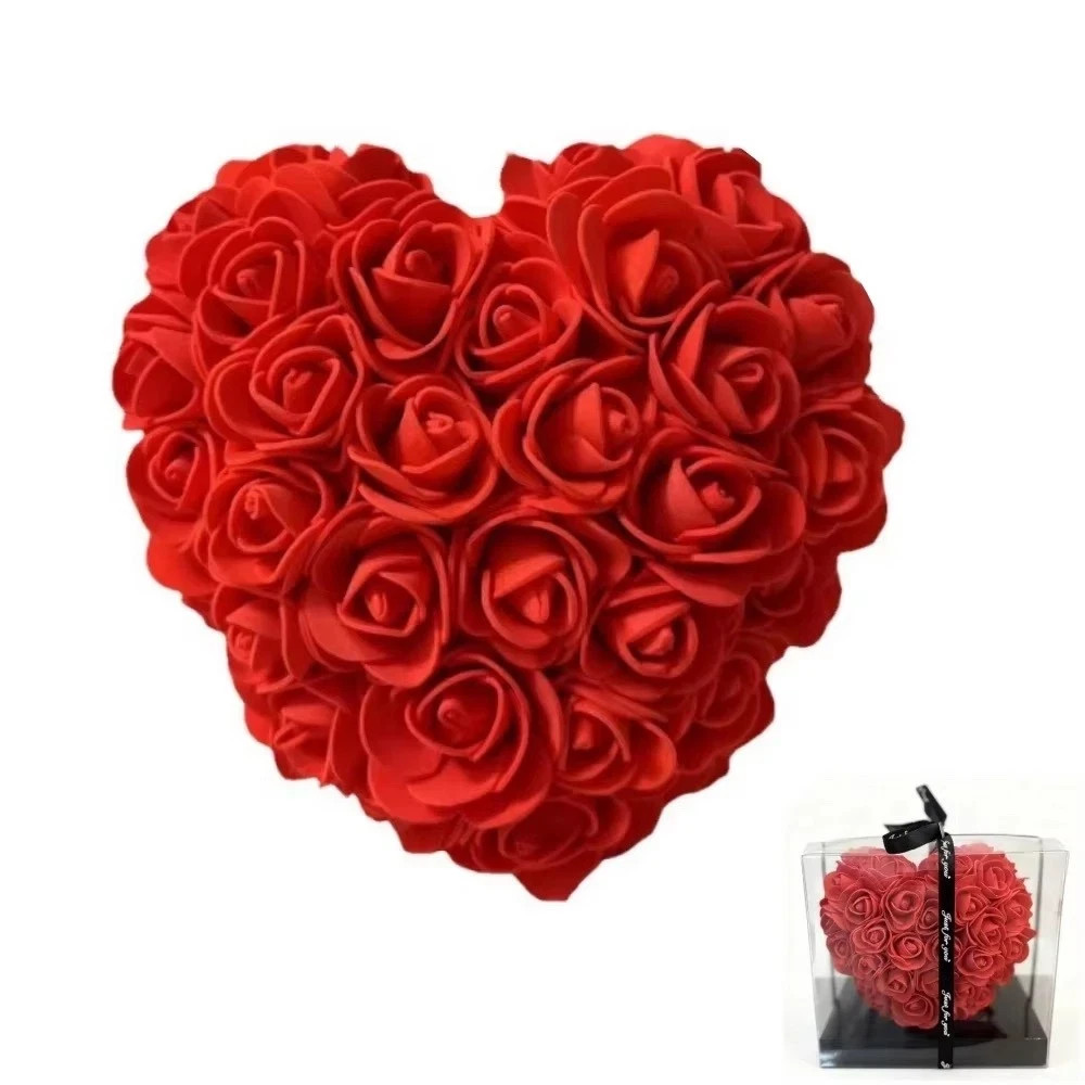 15Cm Artificial Rose Gift Box – Holiday Wedding Home Decor