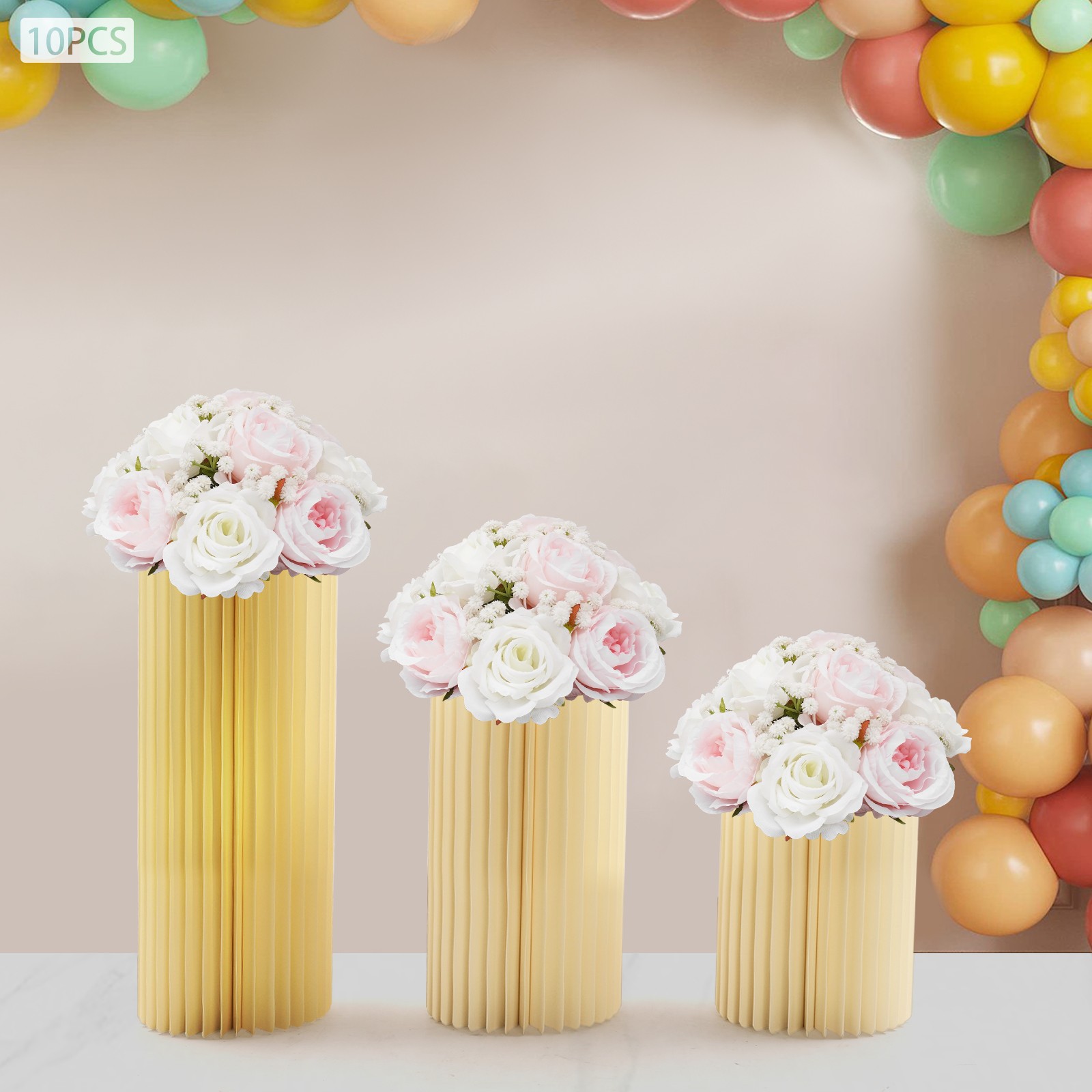 Wedding Flower Balls For Centerpieces 10Pcs Artificial Flower Ball Arrangement