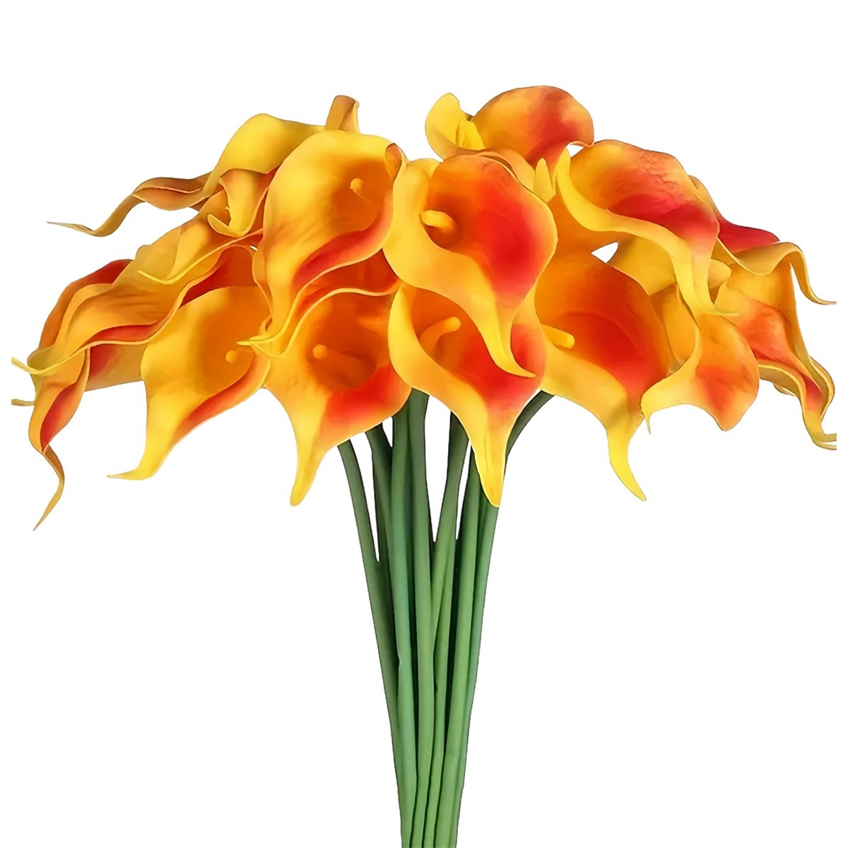 10Pcs PU Artificial Calla Lily Flowers for Wedding and Event Decoration