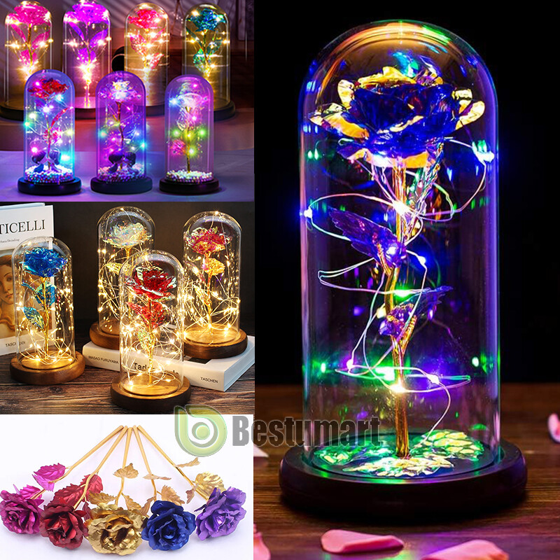 Galaxy Eternal Rose In Glass For Women Wife Girlfriend Valentine’s Day Gifts US