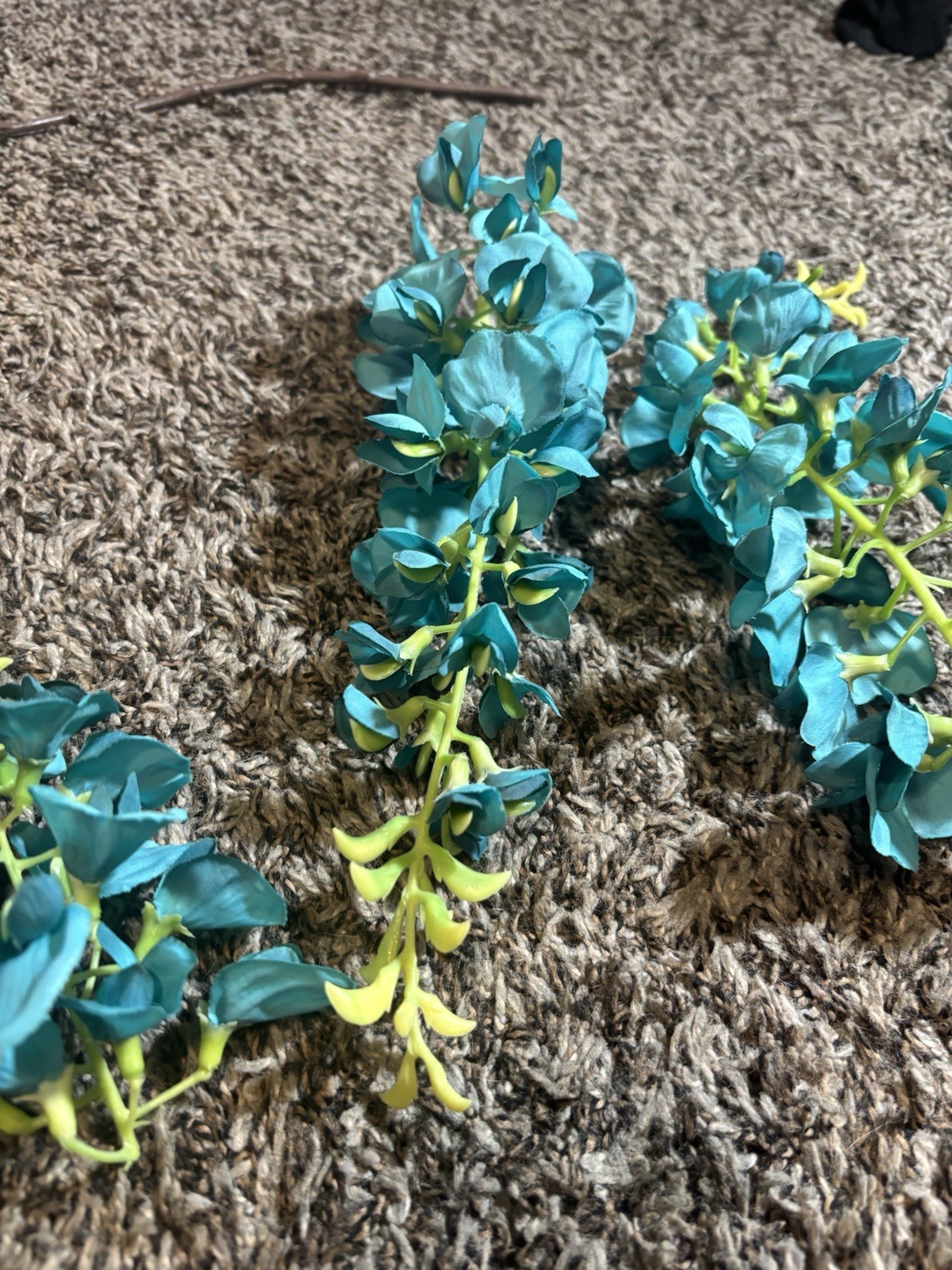 Teal Floral & Rattan Ball Decor Lot – Wedding Centerpiece Craft DIY