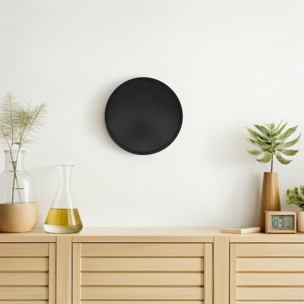 Round Metal Photo Frame – Matte Black Metal Wall Art Picture Frame for Gallery
