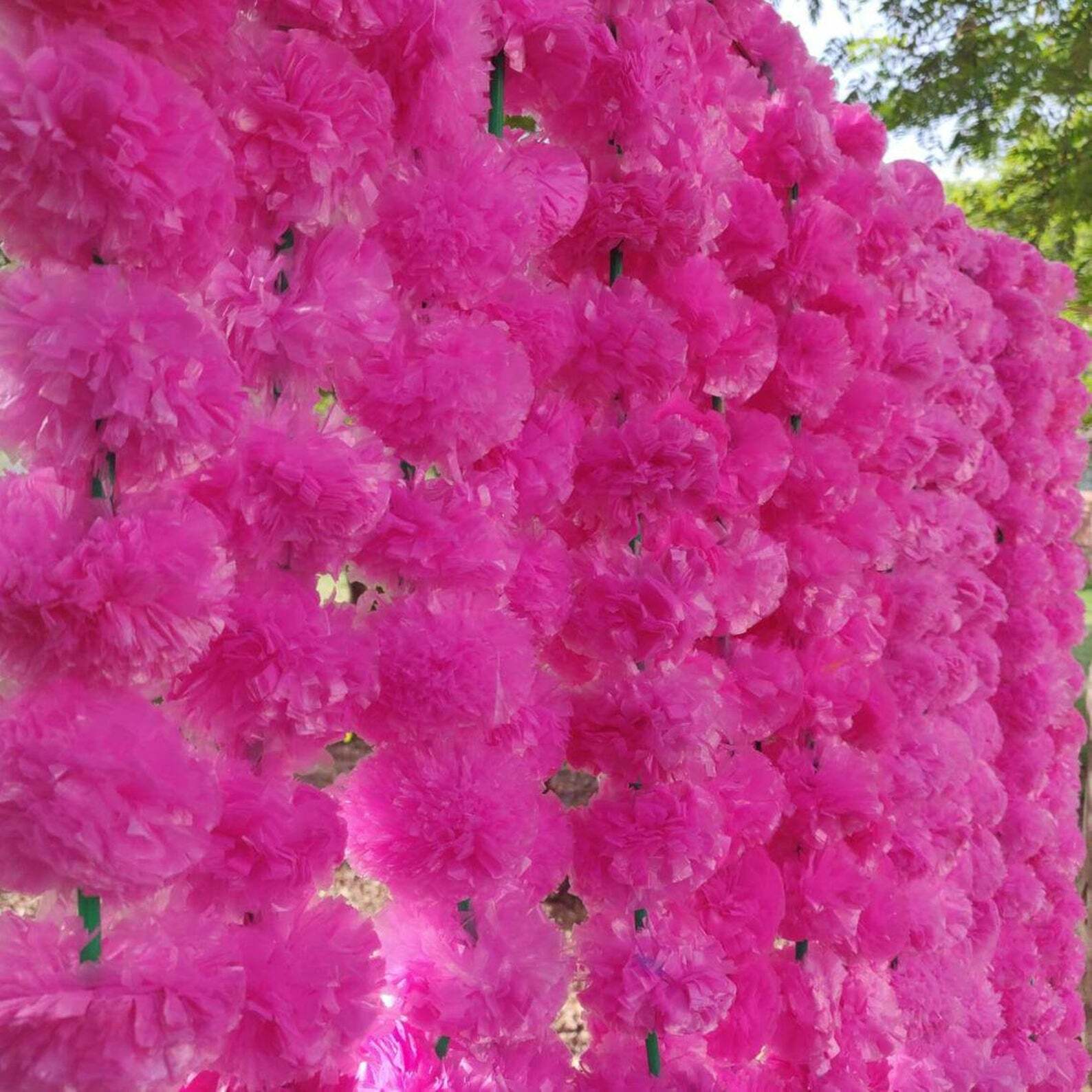 30 PCS Artificial Marigold Indian Event Wedding Flower Garlands Vine Decoration
