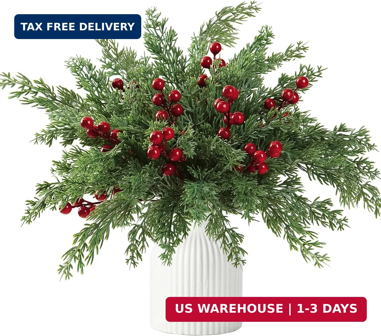Sggvecsy 60 Pcs Artificial Pine Branches Fake Evergreen Norfolk Pine Picks Artif