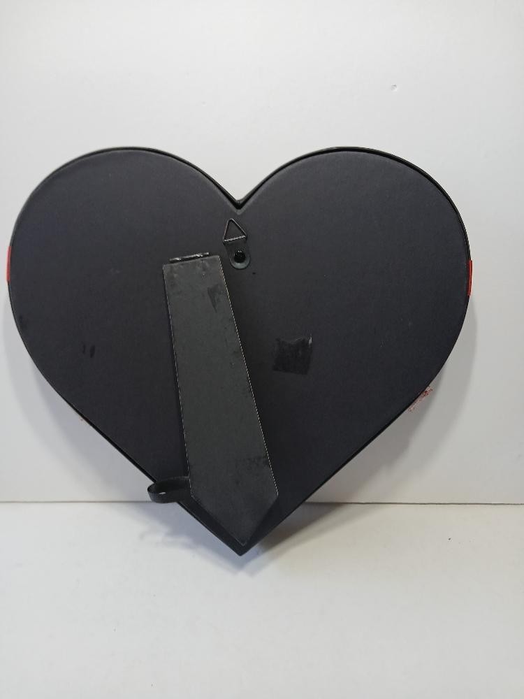 Heart Box of Red Roses – 1 dozen with easel or picture hanger for display