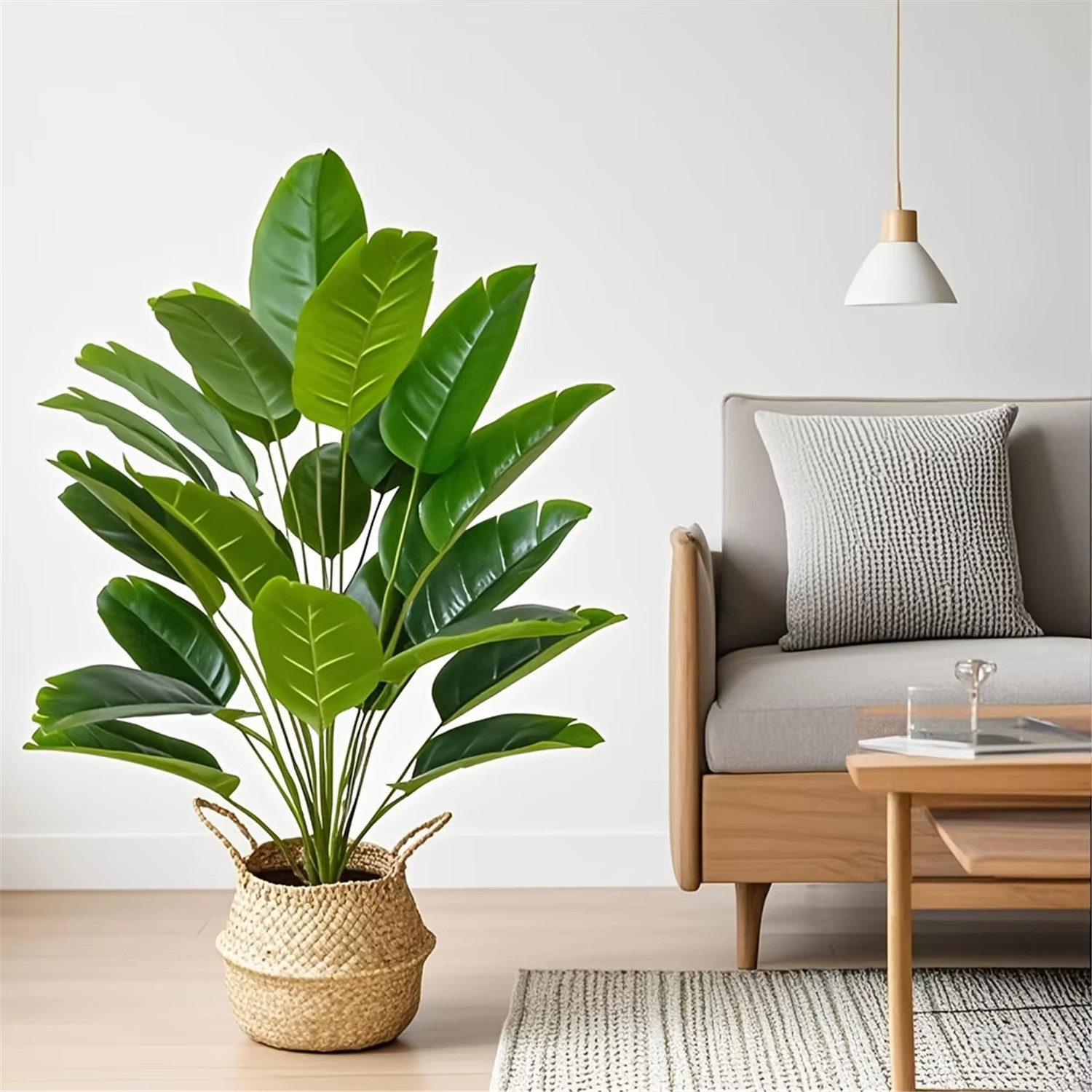 24 Leaves Extra Large Realistic Artificial Palm Plant Tropical Home Display HOT