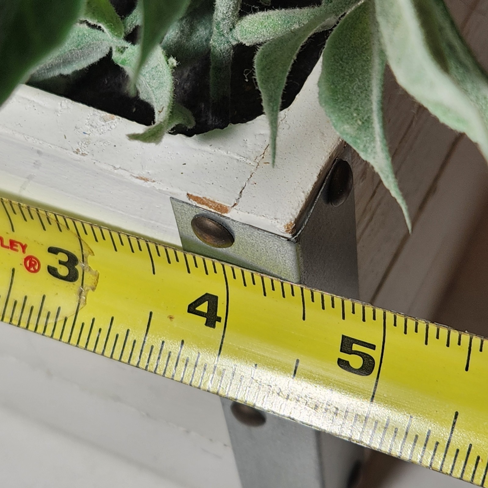 Faux Lavender Arrangment White Rustic Wood Metal Planter Table Shelf Decor 15″