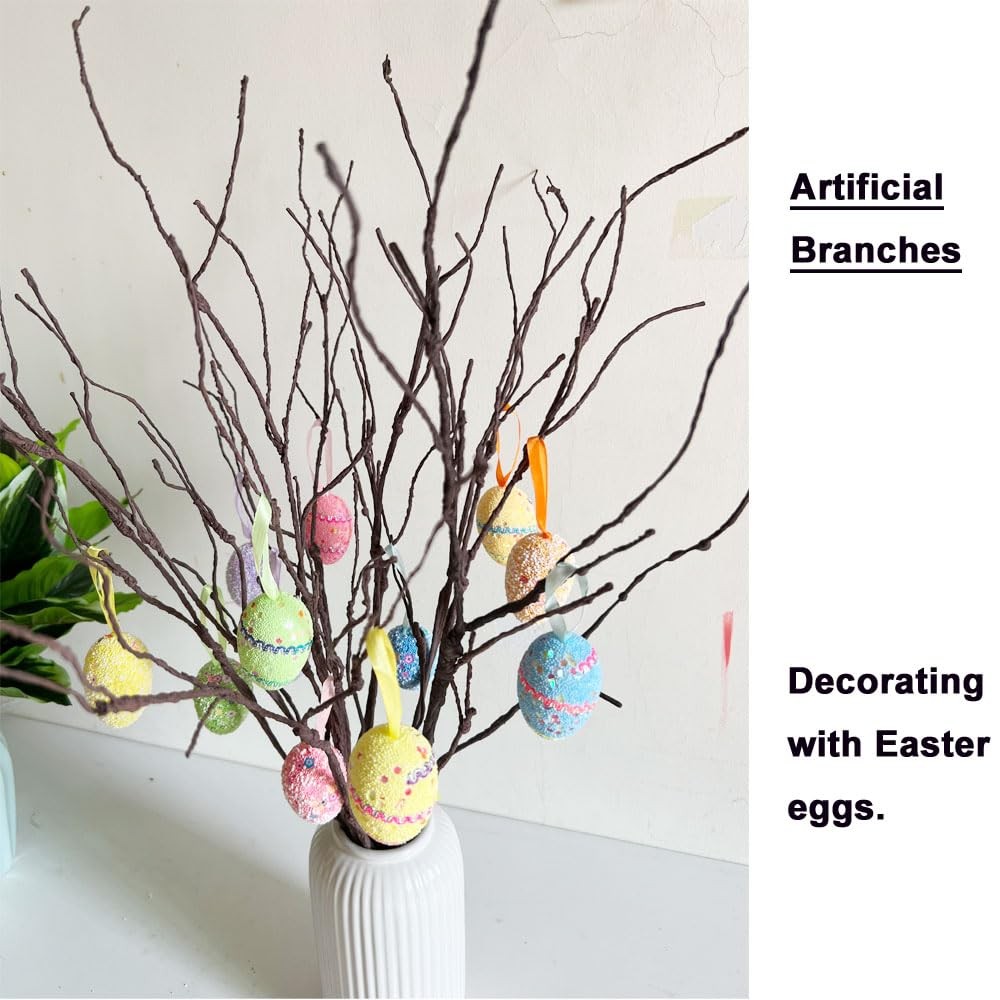 5PCS Artificial Lifelike Curly Willow Branches Decorative Dried Twigs 26 Inch…