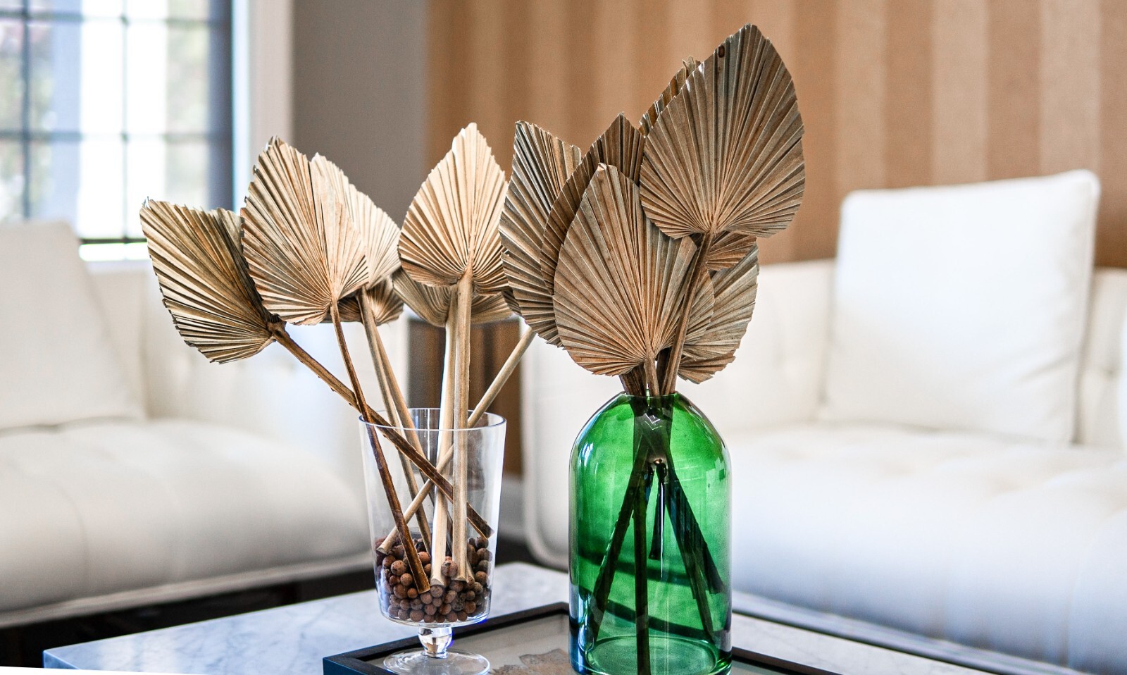 Dried Palm Leaves Pack of 12 Heart Oval Shape Dried Palm Spears