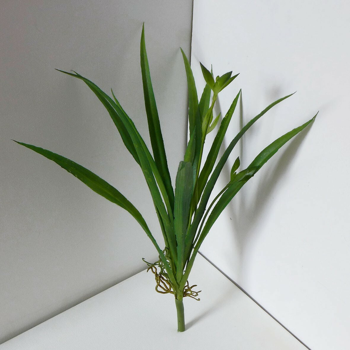 2 Pcs Artificial Grass Green Flower Orchid Plastic Home Garden Decora (#94)