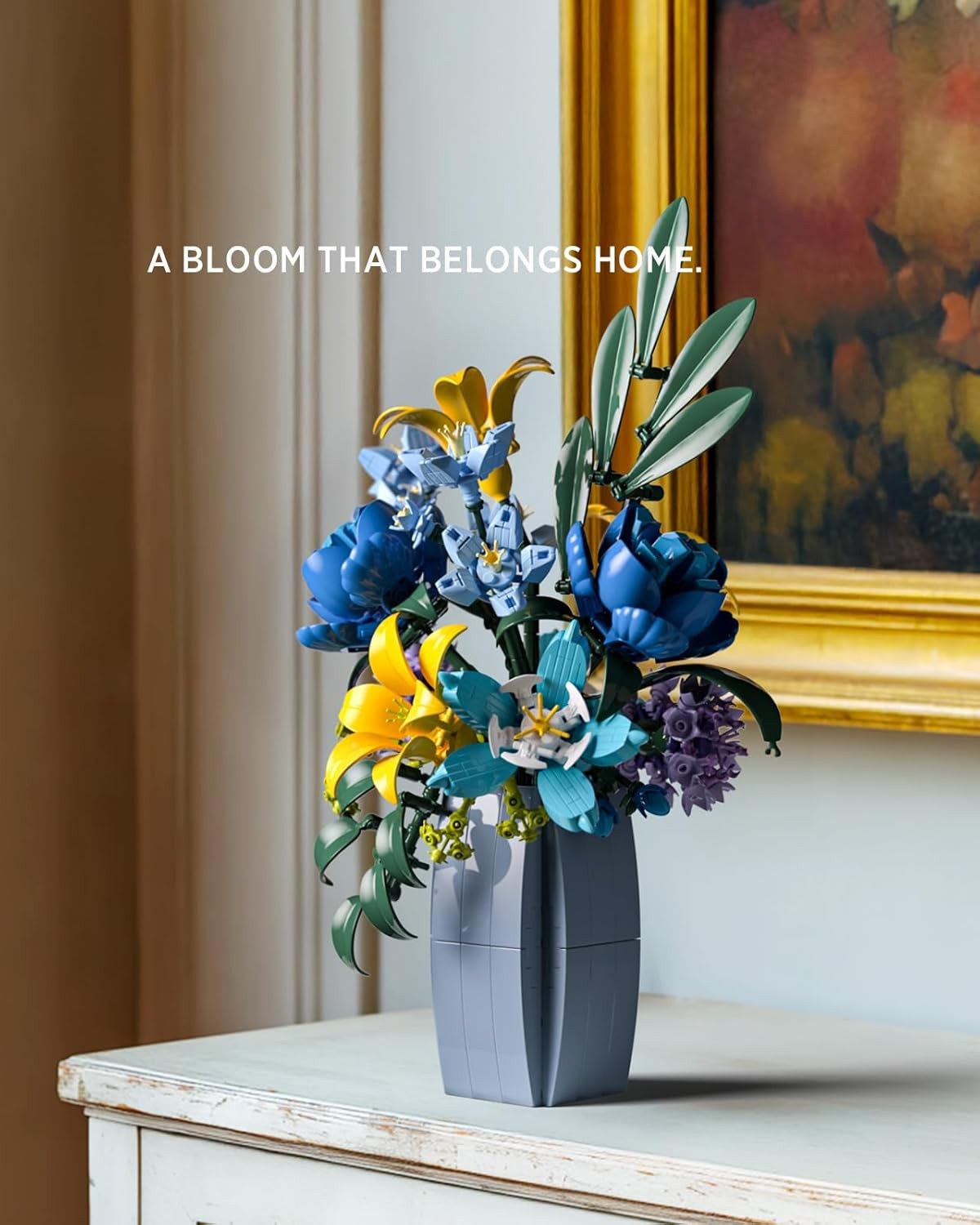 Nifeliz Wildflower Bouquet with Vase Model Toy, Botanical Building Set for Adult