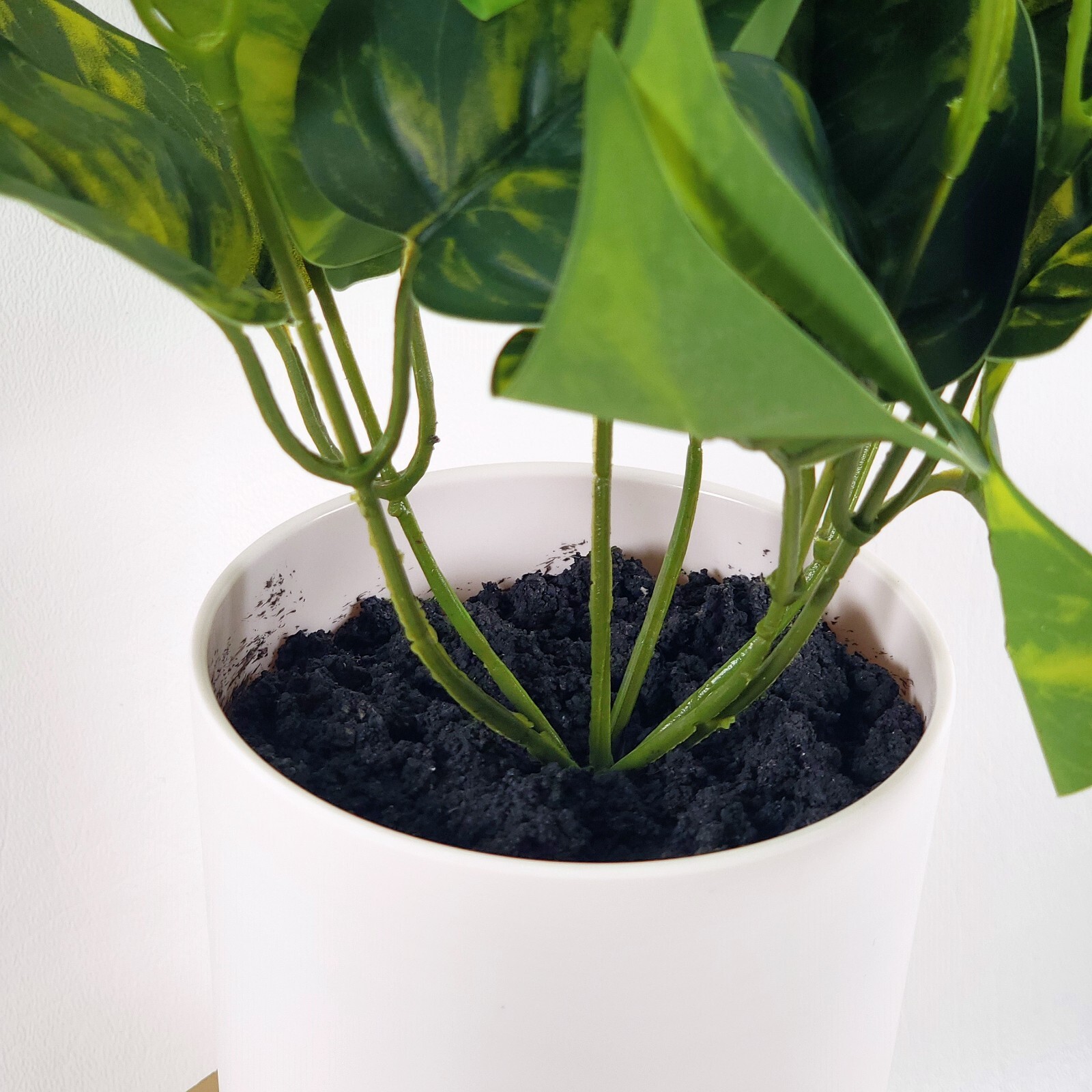 Faux Mini Ivy 10″ Potted Plant with Modern White Pot Floral Decor Threshold NEW
