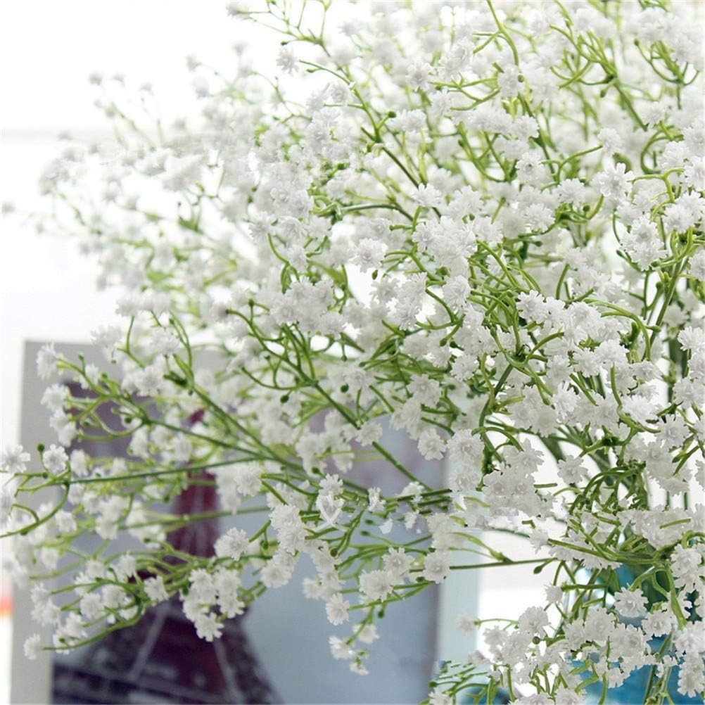 Lifelike 9 Pack Baby’s Breath Flowers – Ideal for Home Decor & Wedding Bouquets