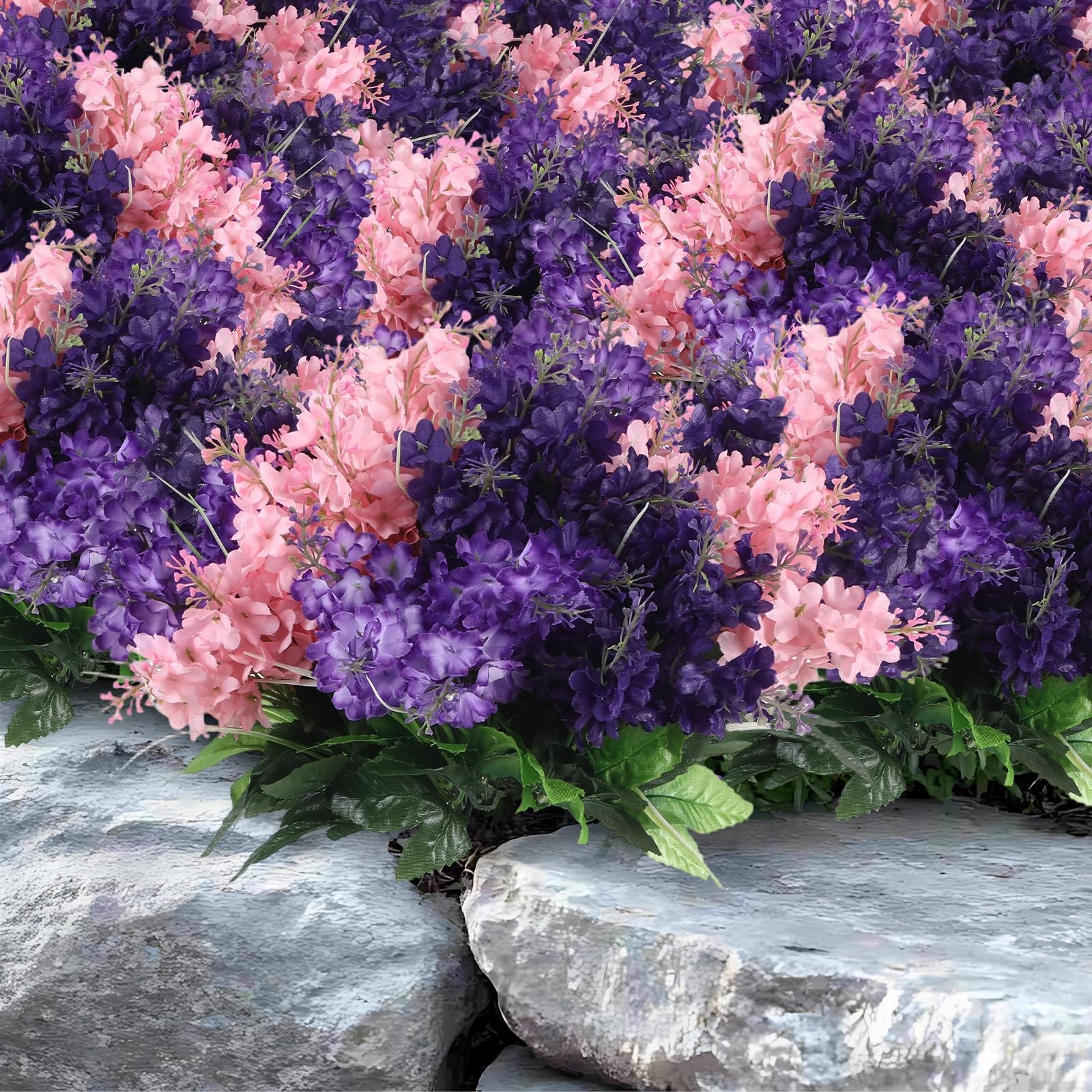 Artificial Flowers 12 Pcs 14” Silk Hyacinth UV Resistant for Home Garden Decor