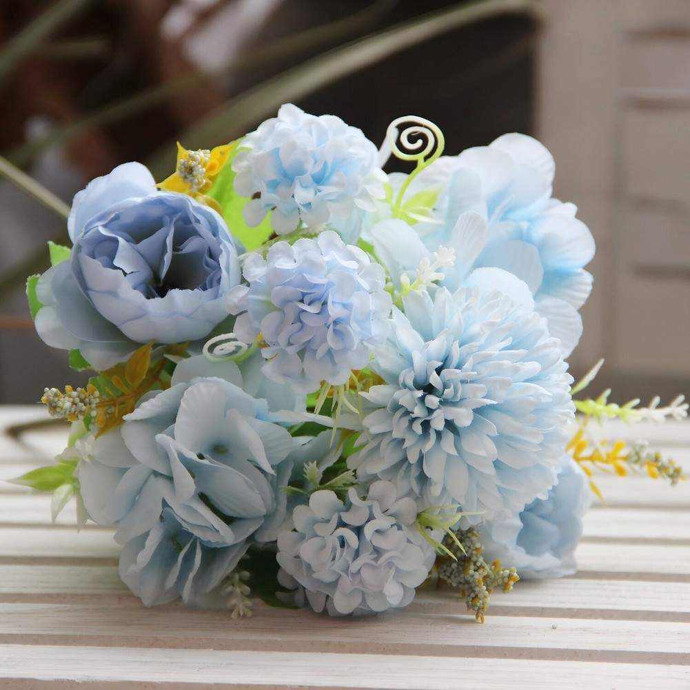 Nordic Style Artificial Silk Flower Bouquet for Wedding Home Decoration