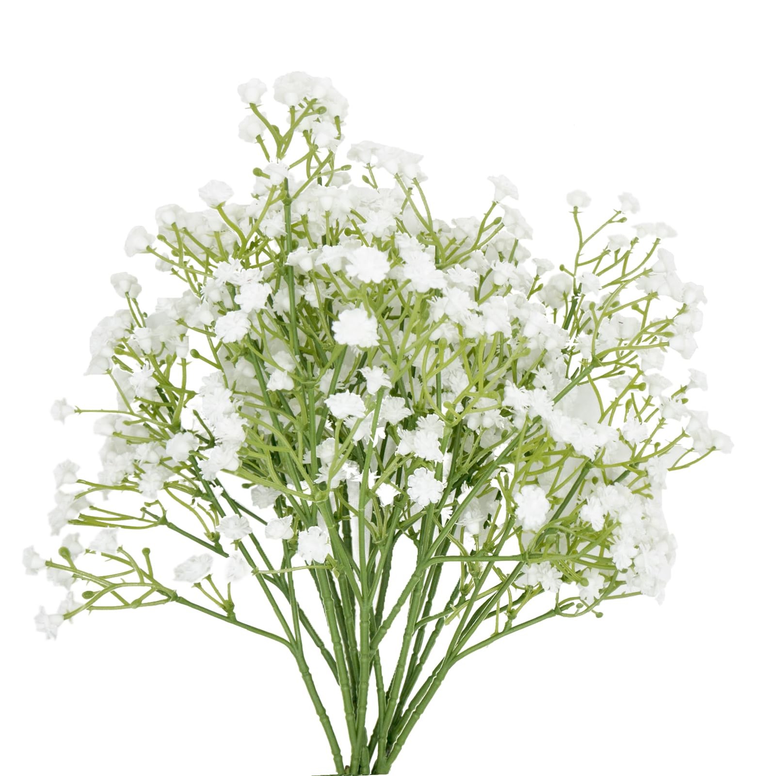 6 Pcs White Babys Breath Artificial Flowers Faux Flowers Vase 20.5 Inch Decor
