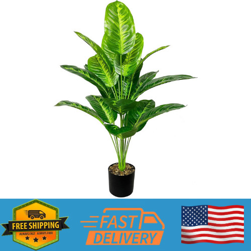 Rozwkeo Artificial Plants in Pots Large Fake Tree Floor Faux Tropical Plants …