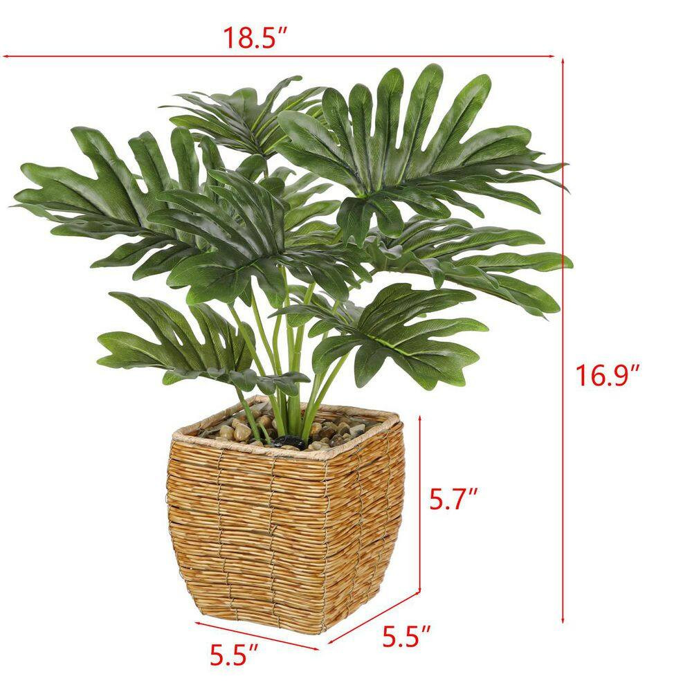18 In. Fake Potted Plant with Brown Pot
