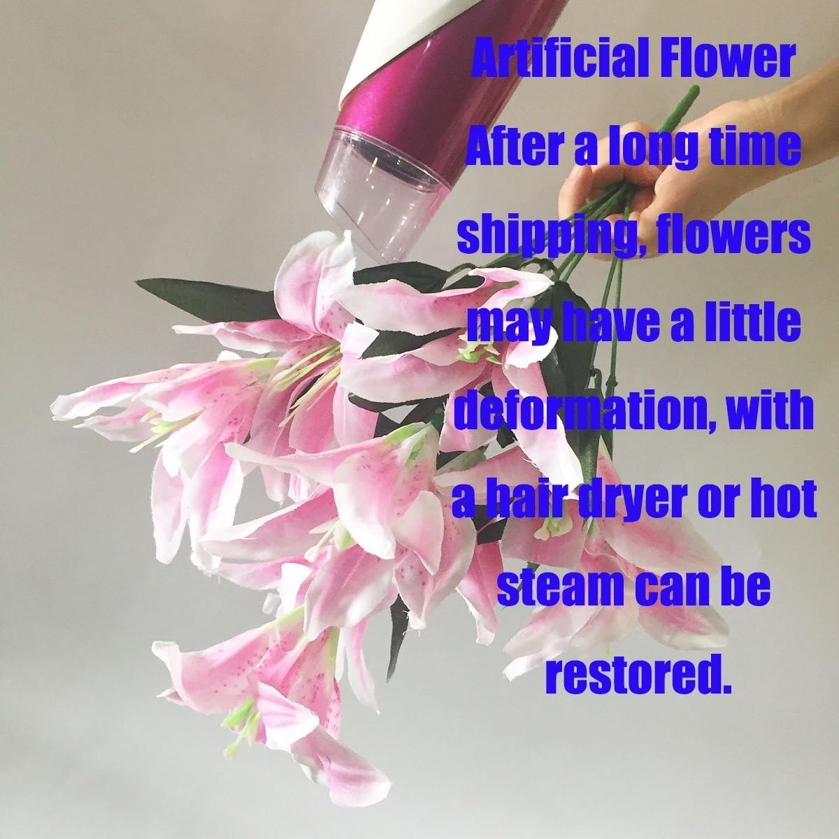 Artificial Lily Flowers 10 Heads Silk Bloom Decor Wedding Party Home Garden