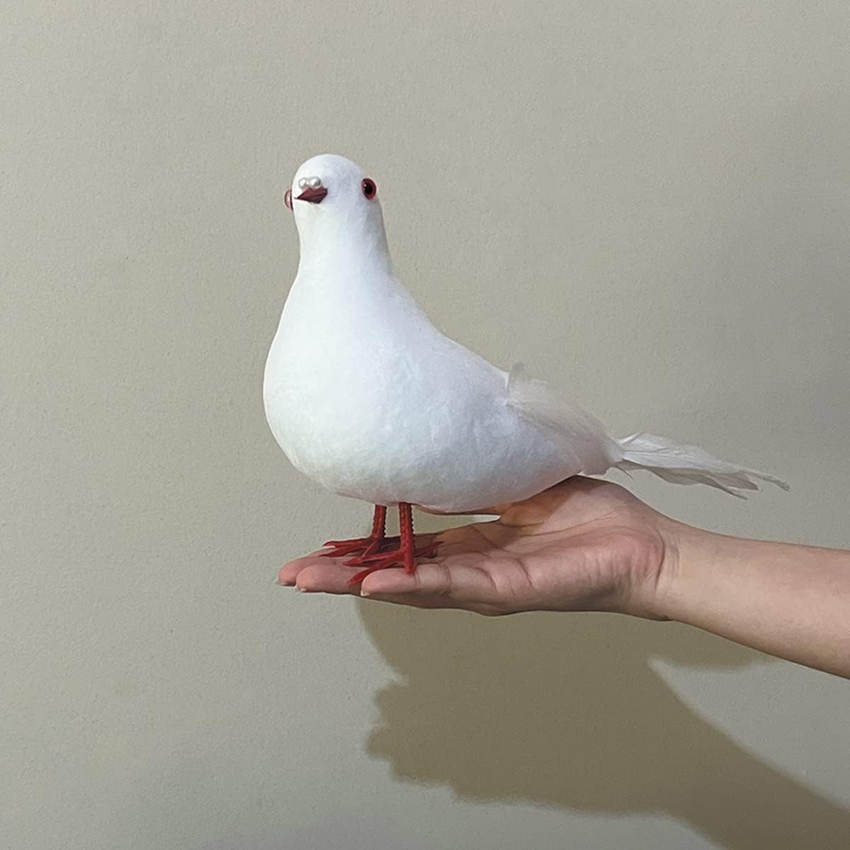 Lifelike 9.5-Inch White Dove – Perfect for Craft, Wedding, & Christmas Decor