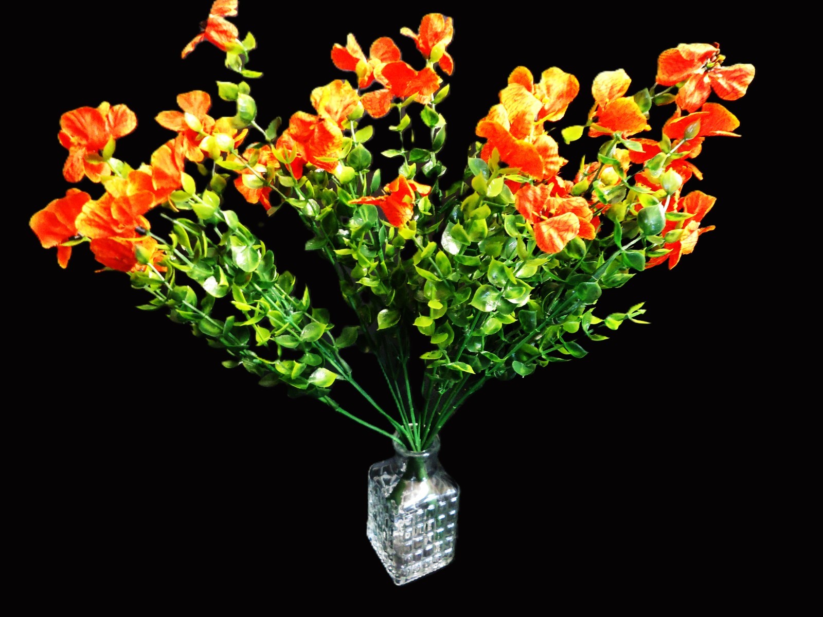 Artificial Orange/ Yellow Flower Stems – 10 pcs