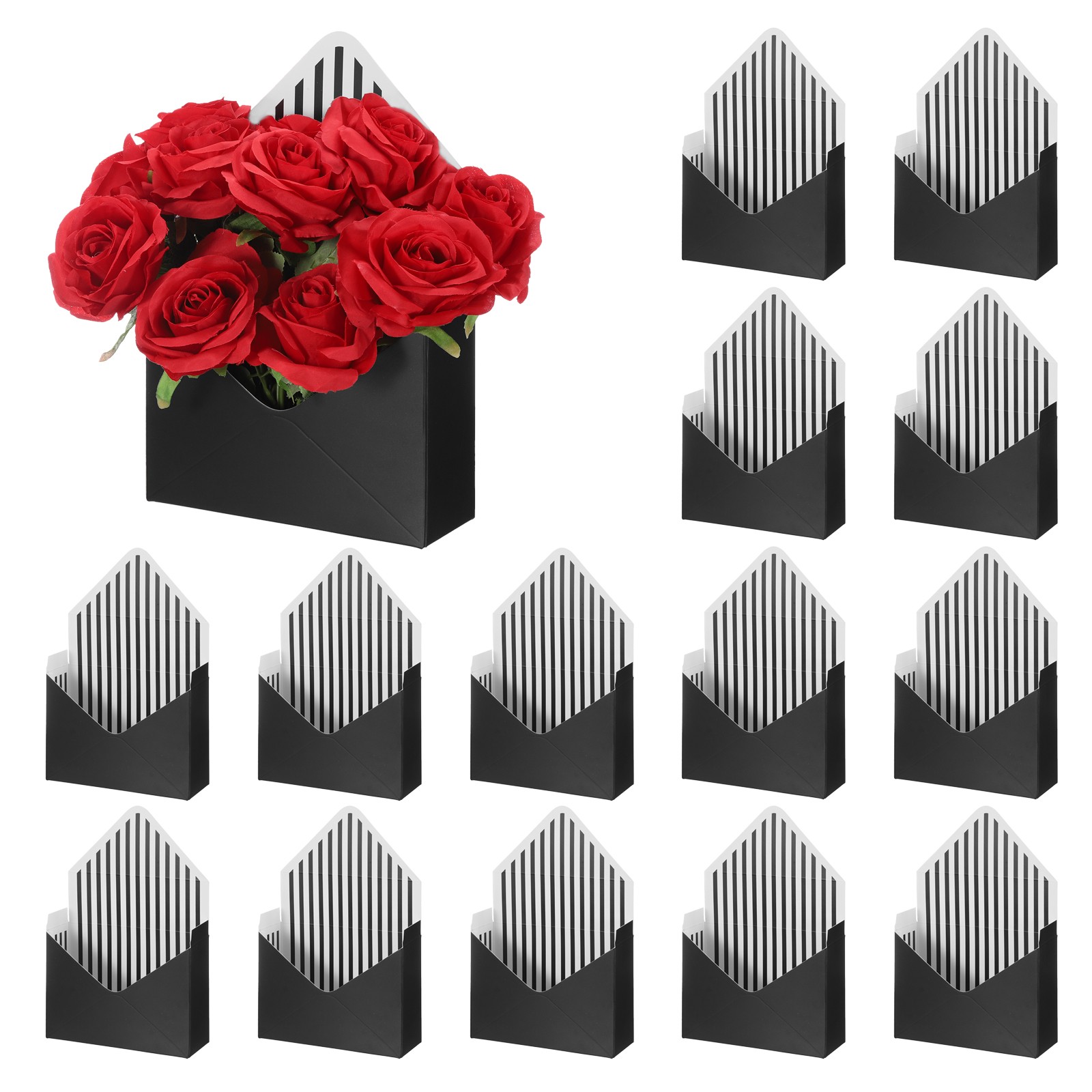 Florist Bouquet Envelope Box, 20 Pack, Black