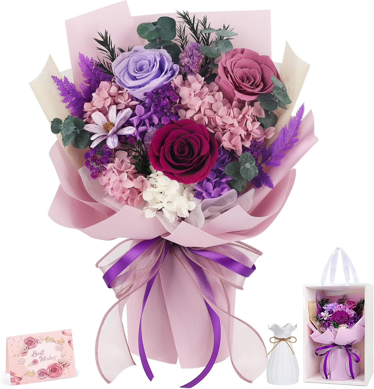 Flowers for Delivery Prime Preserved Flower Bouquet That Last 3-5 Years Real For