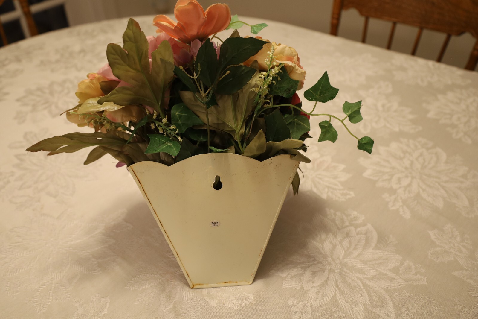 Spring Floral Silk Flower Arrangement for Door Hanger or Wall or Office Cubicle