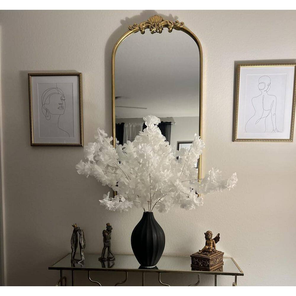 2 In. 35 In. White Artificial Cherry Blossom Branch Stem for Tall Floor Vase, Ho