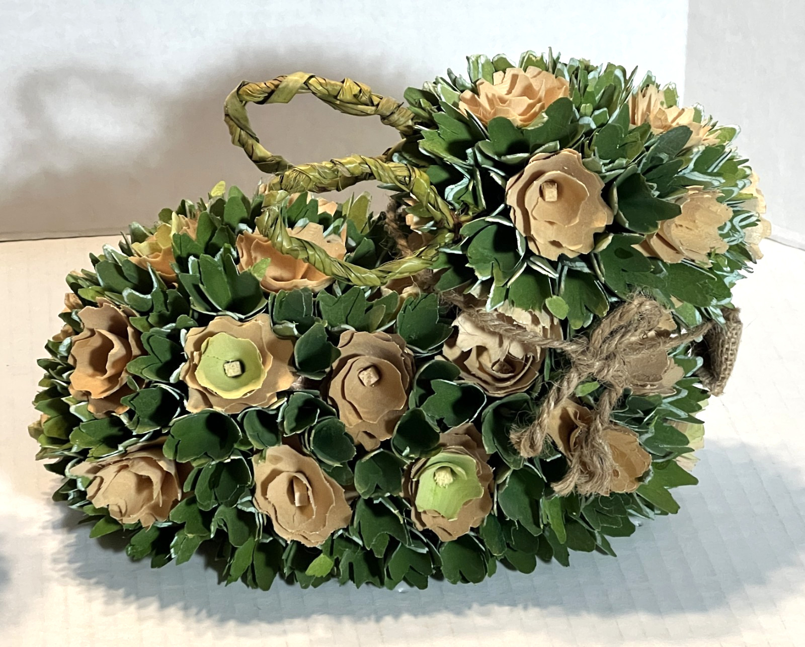 Curled Wood Cut Flowers Rabbit Table Center Piece, Lot of 2, 10″ Long x 8″ Tall