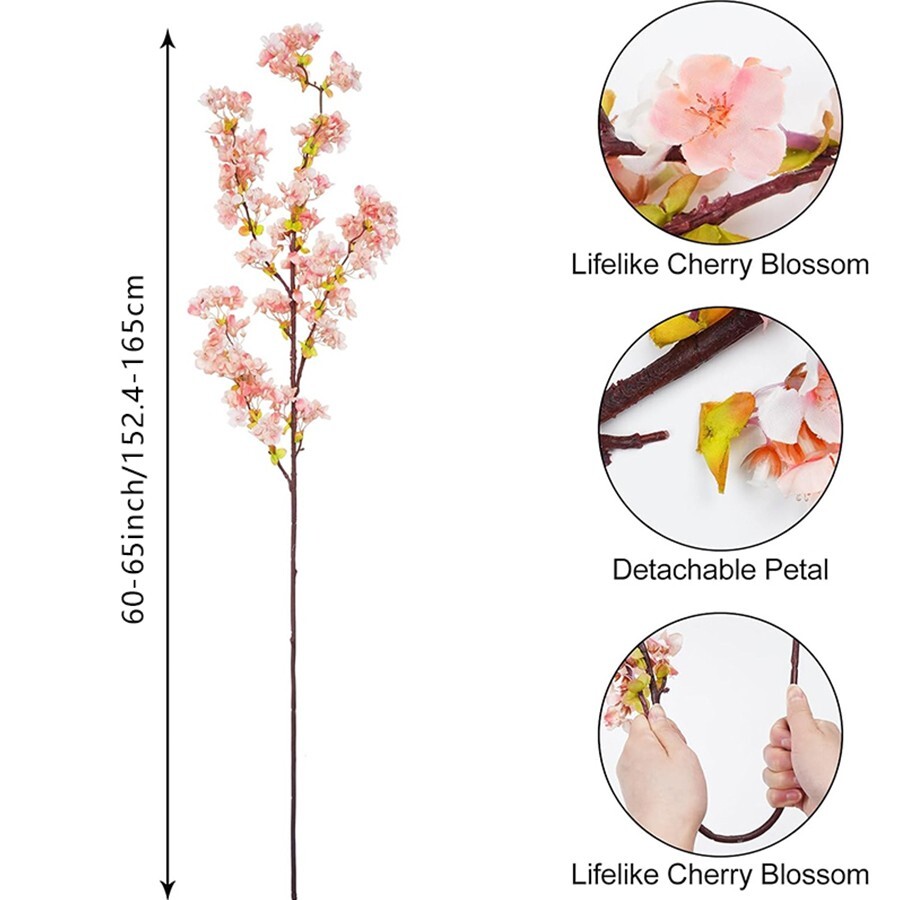 Artificial cherry tree, fake cherry tree Artificial champagne pink cherry tree