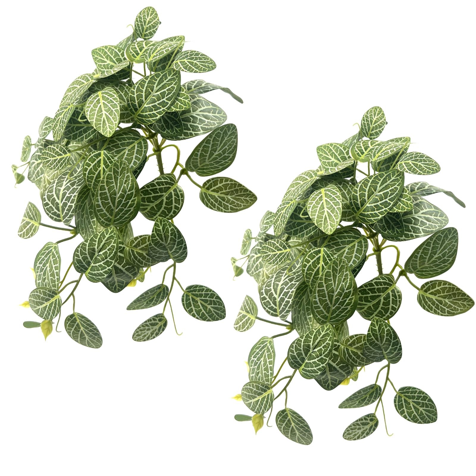 2 Pcs Small Artificial Green Plants, Indoor Fake Greenery Plants Table DIY Fa…