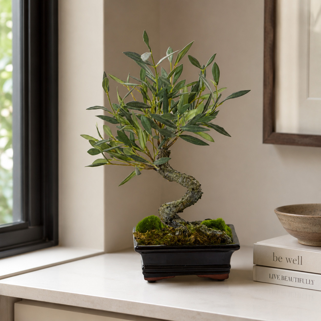 13″ Mini Olive Artificial Bonsai Tree