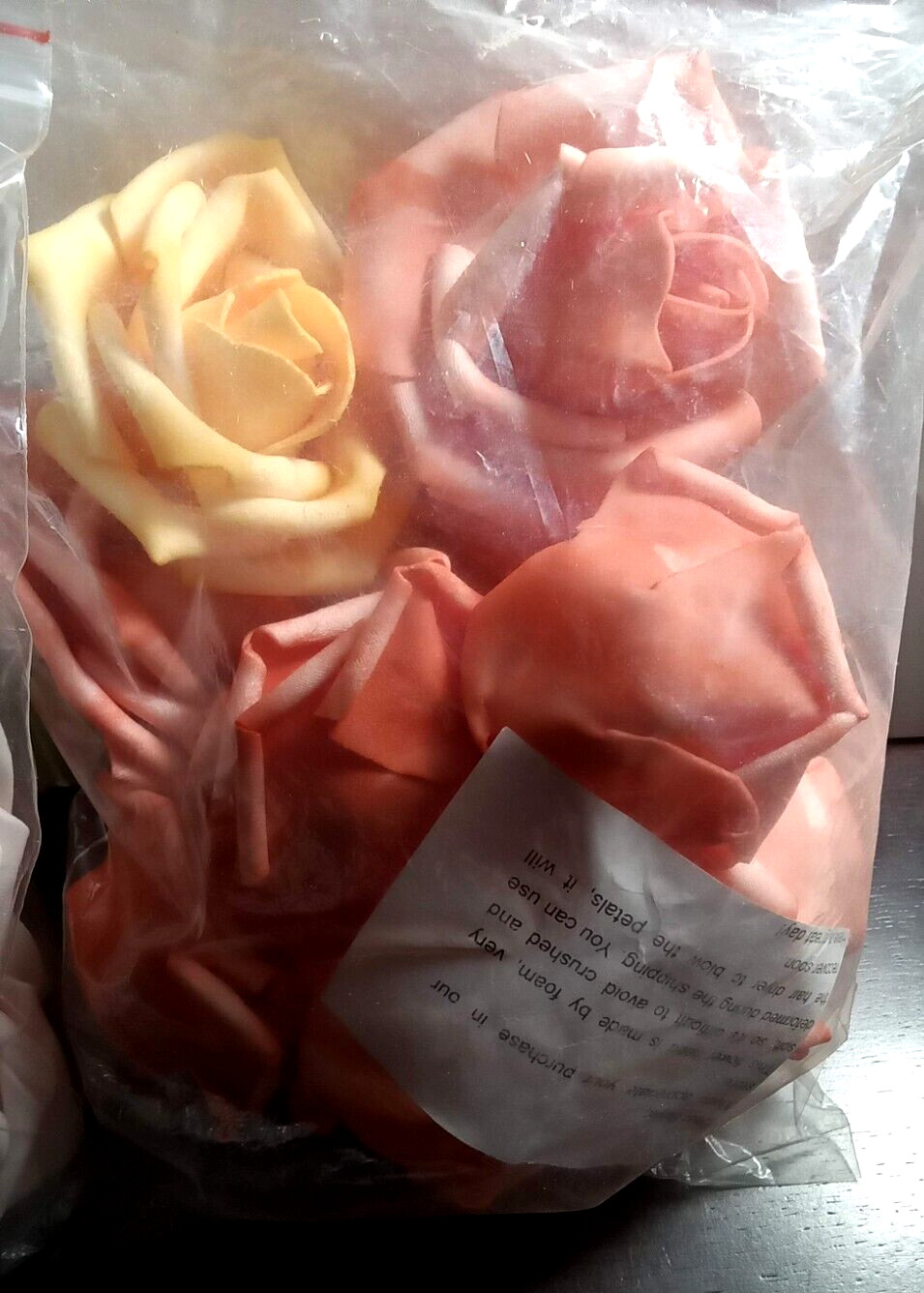 Artificial Flowers Pink Roses and Yellow Long Stem Flower Trail 17 Item