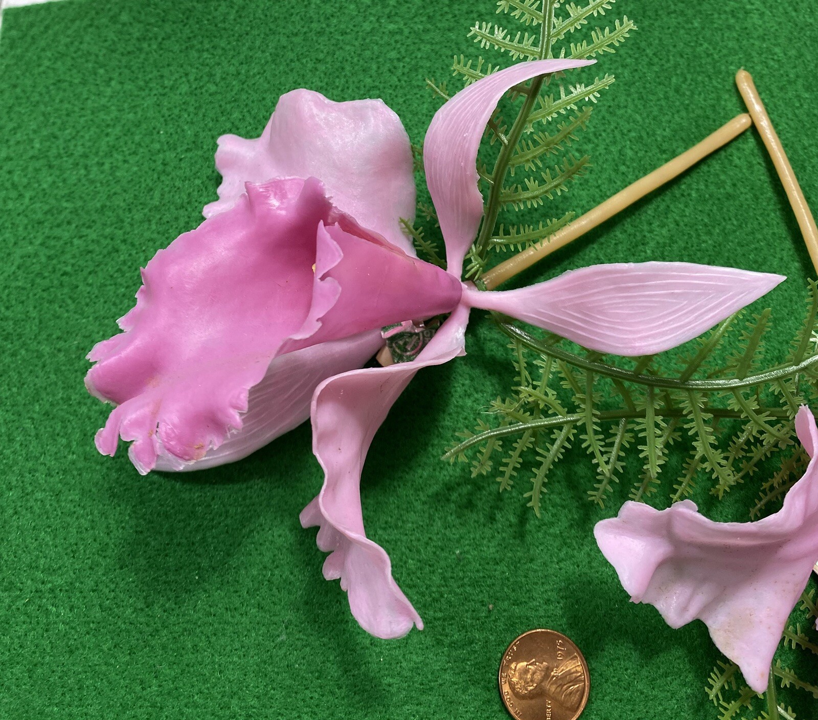 Vintage Pink Single Plastic Orchids (2)