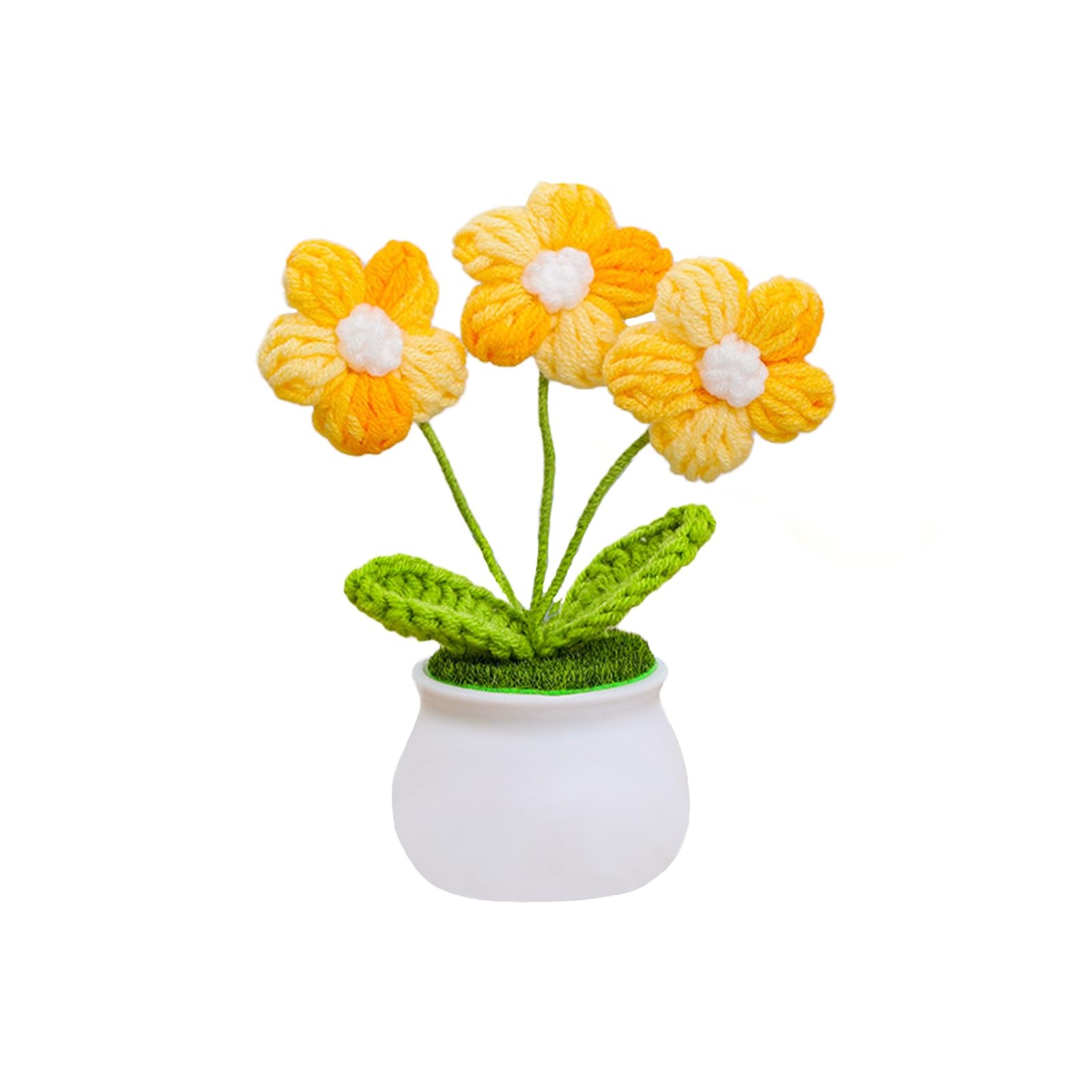 Eluckya Cute Crochet Flowers for Mom,Handmade Knitted DIY Décor
