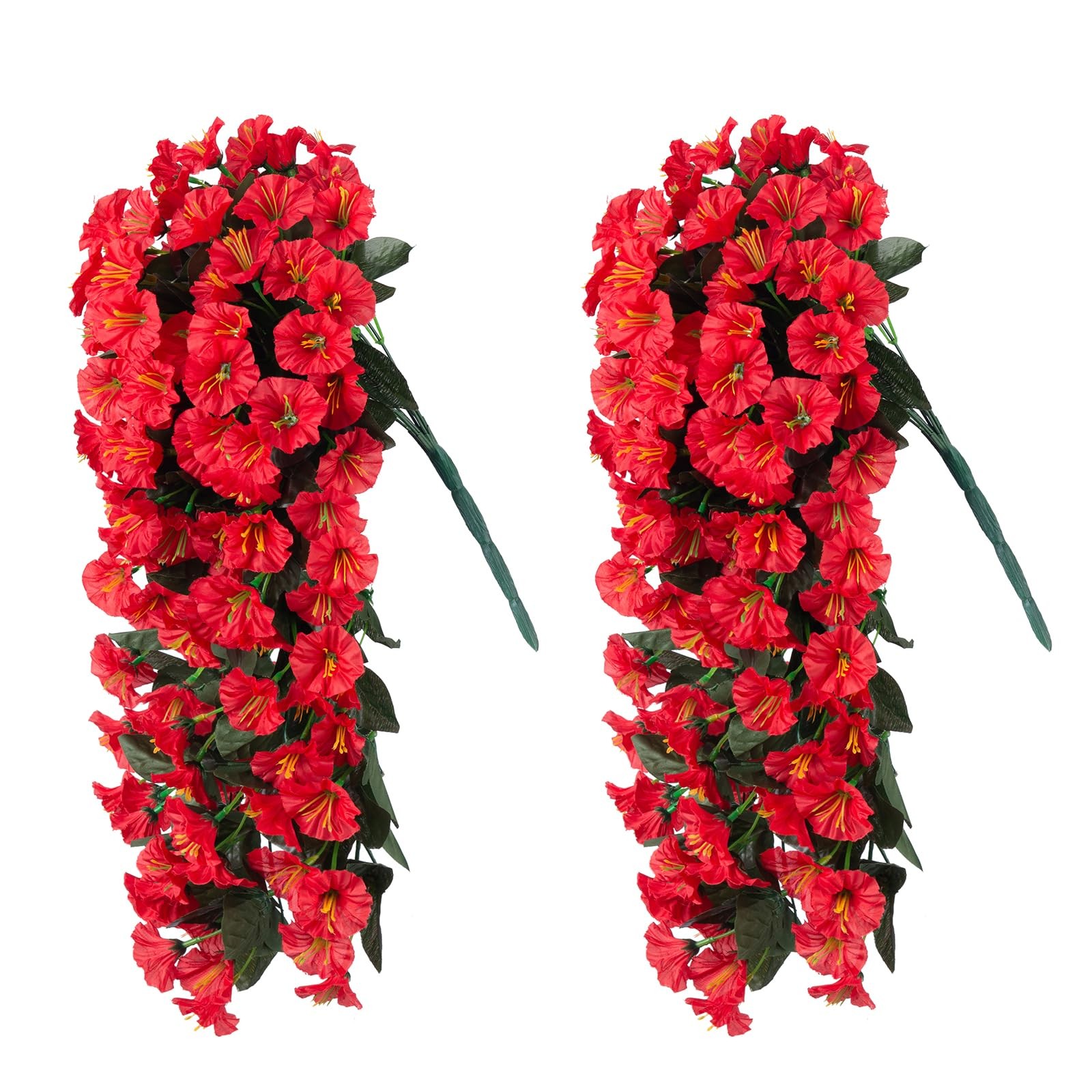 Artificial Faux Hanging Flowers Plants for Winter Christmas Outdoor Outside D…