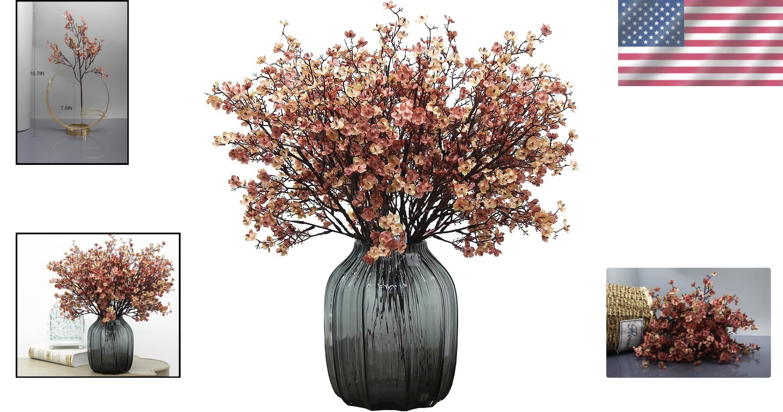 Chic 6 Bundle Silk Flowers – European Design for Fall Decor & Special Occasions