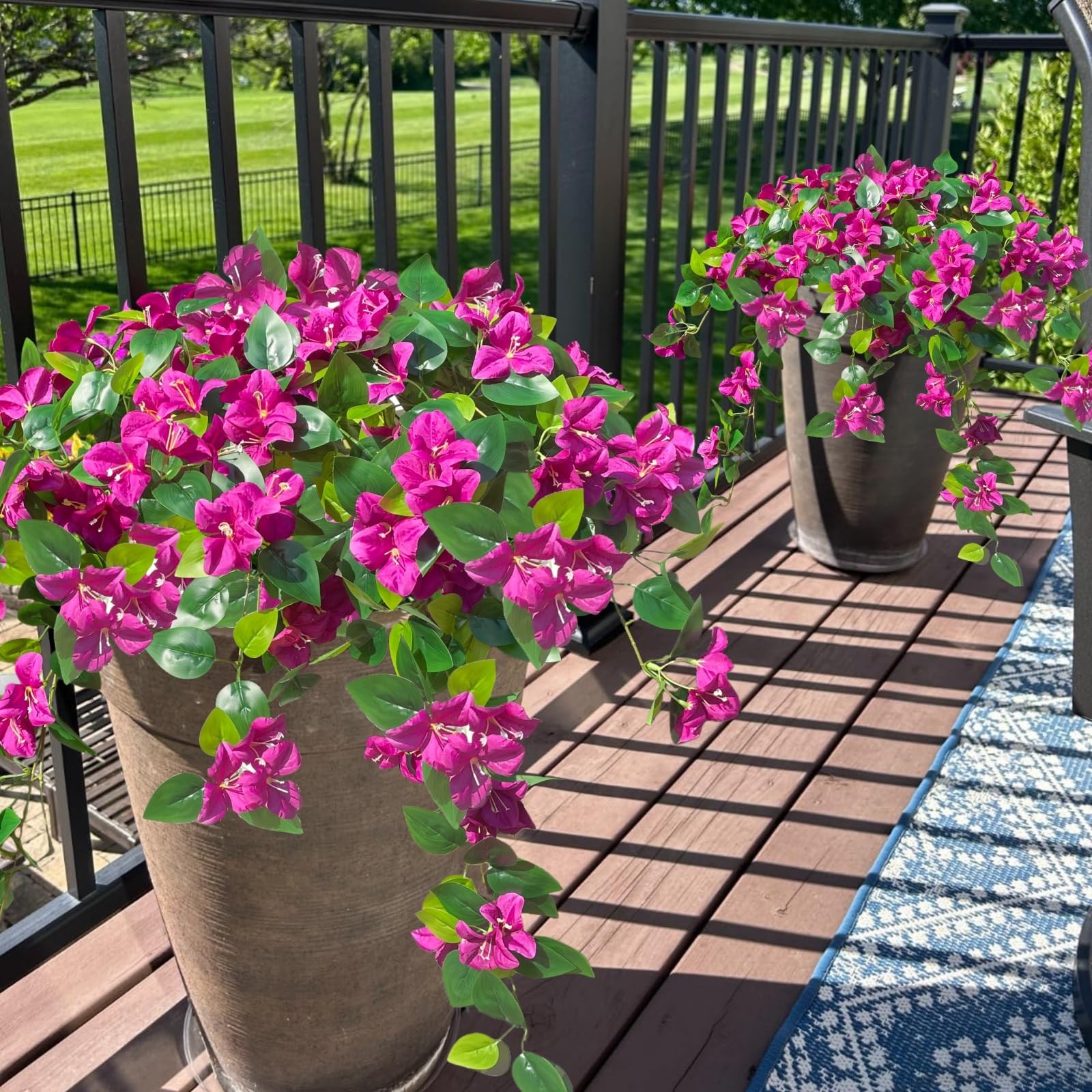 Artificial Bougainvillea Flowers Faux Plants for Outdoor UV Resistant, Fake S