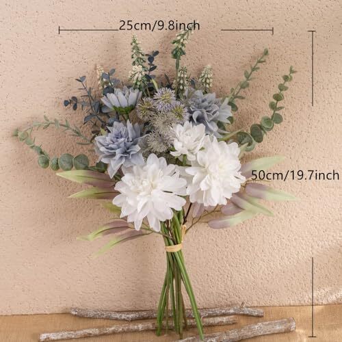 Artificial Fake Flowers Plants Silk Flower Arrangements Wedding Purple White