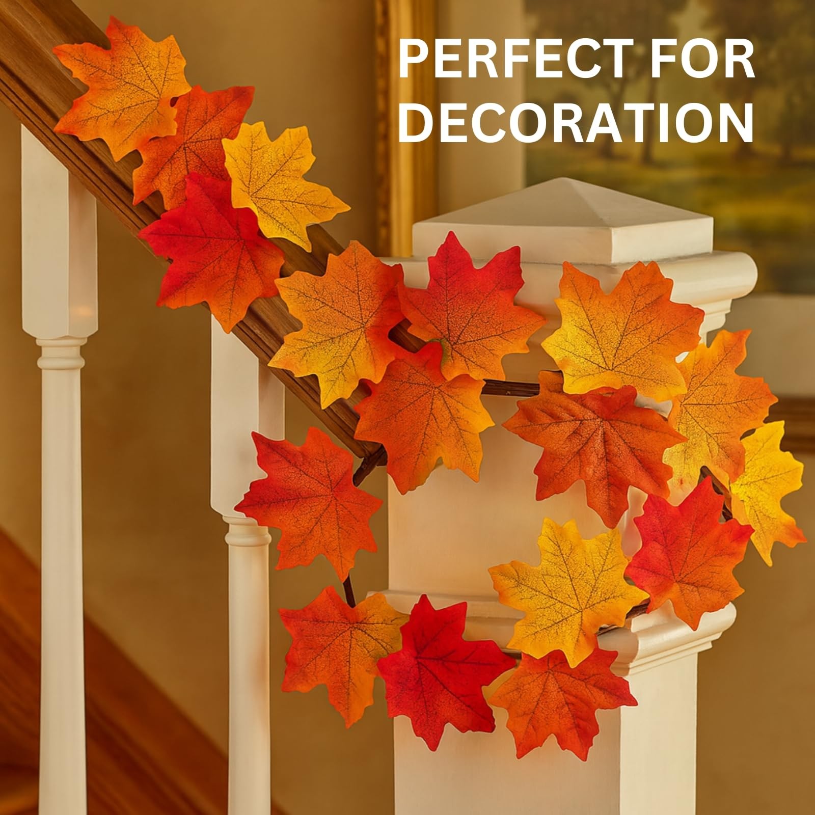 Artificial Maple Leaves 6 Colors Fall 150 PCS Winter, Summer Autumn Leaf Deco…