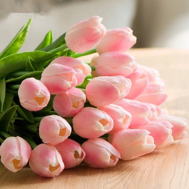 10x Multicolor Tulips Artificial Flowers Fake Tulips Bulk Home Wedding Decoratio