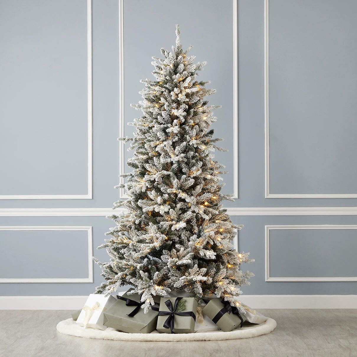 Bluffton Flocked Pine Tree