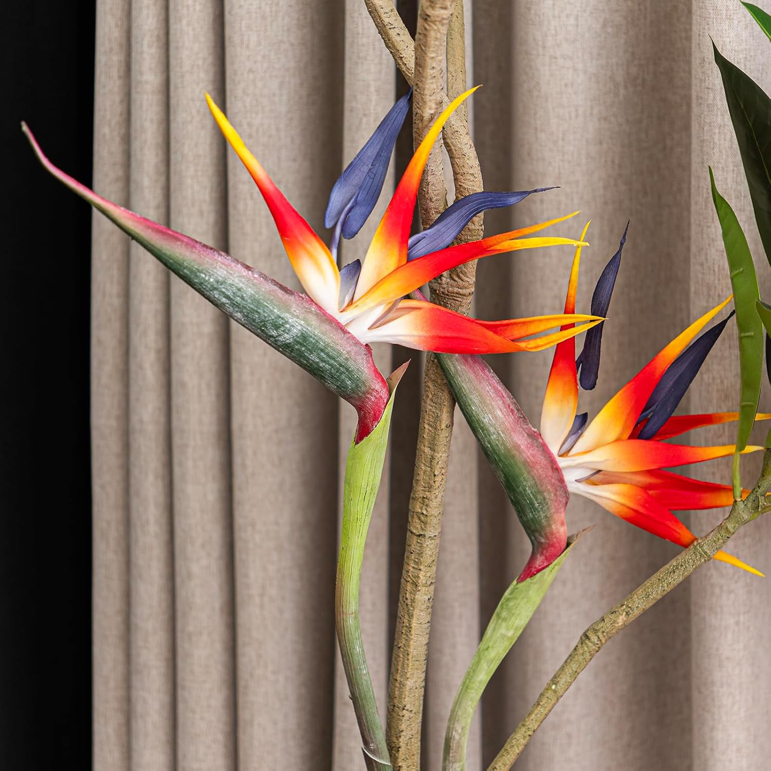 Artificial Flowers Bird of Paradise 37” Large Latex Fake Greenery Plants Long S