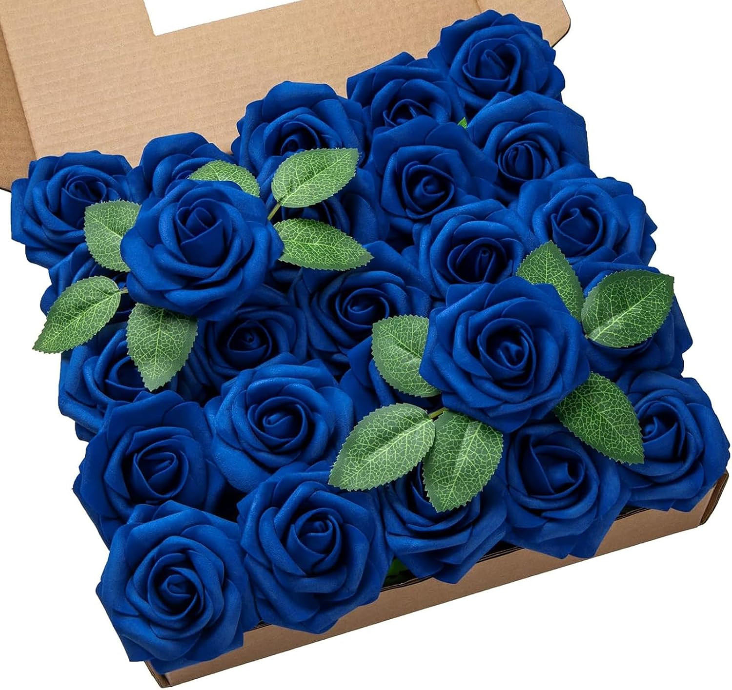 25Pcs Artificial Roses Flowers Fake Roses with Stems Real Touch Foam Flowers …