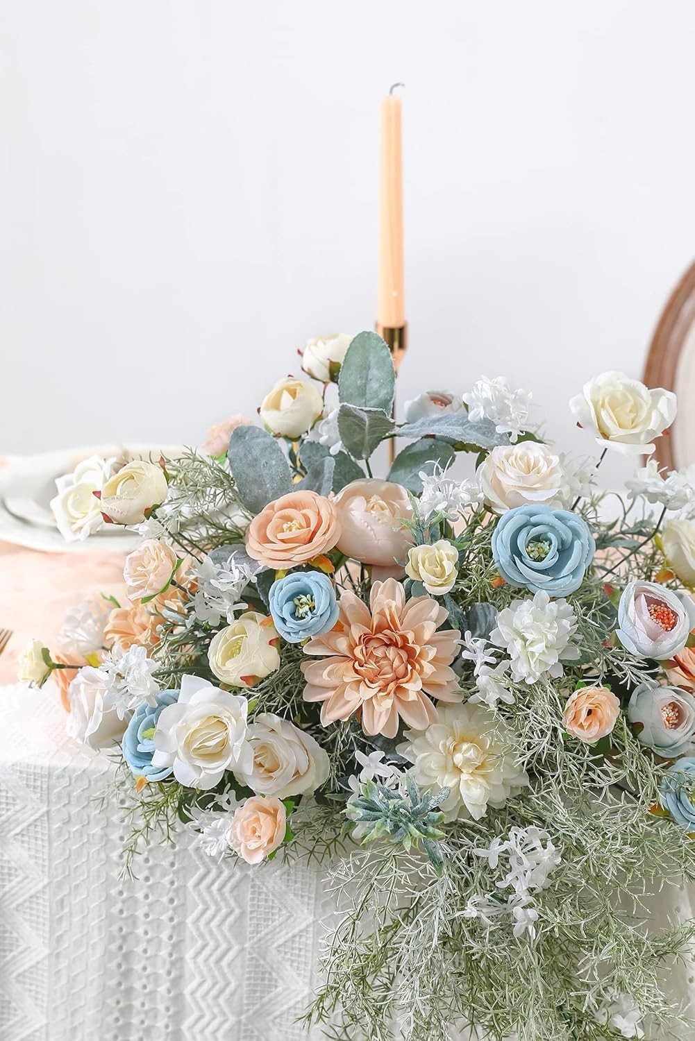 Luxurious Faux Flower Box Set: DIY Bouquets & Centerpieces in Elegant Kraft Box