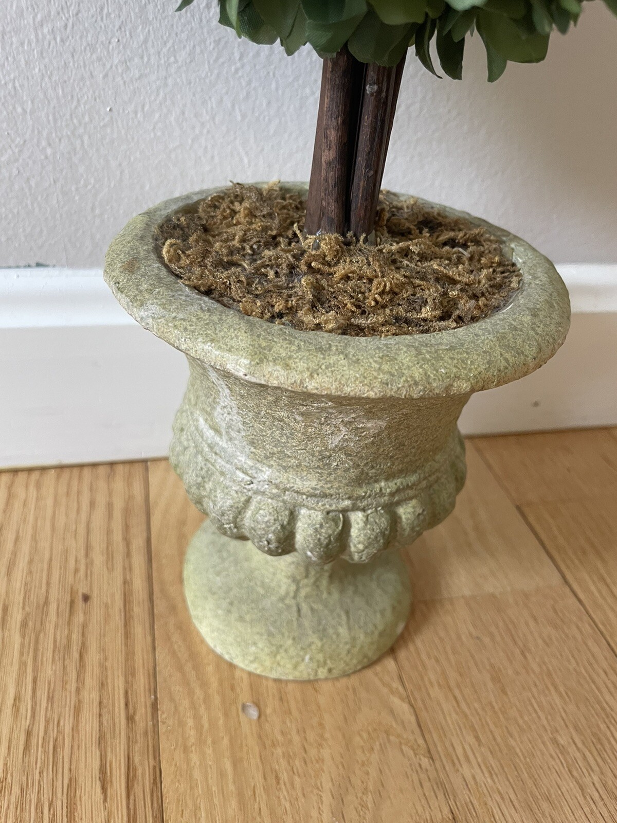 Potted Cone & Ball Faux Boxwood Topiary Green Indoor Outdoor Garden Home Decor