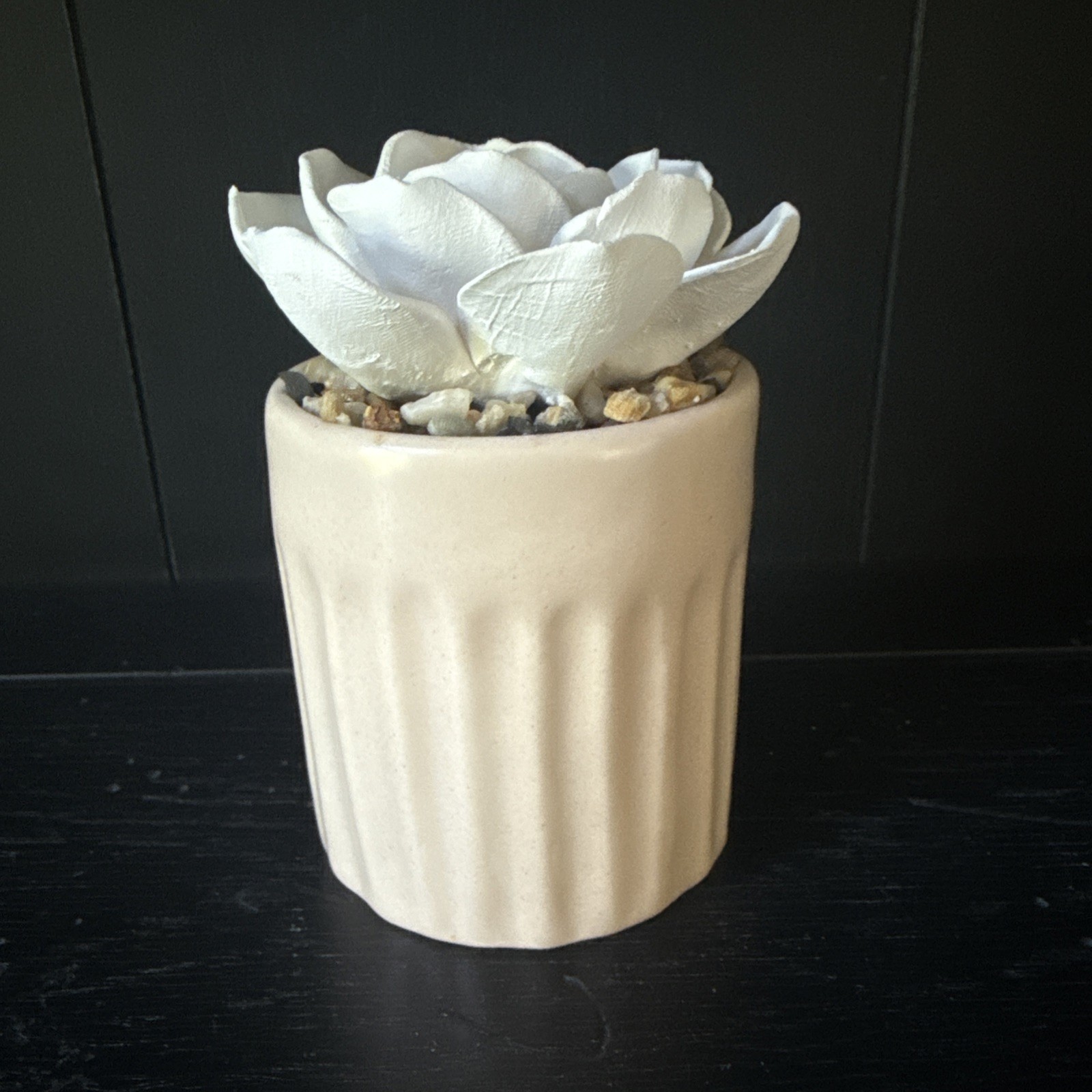 Beige Ceramic Succulent Indoor Decor Stoneware Oil Diffuser Let Love In Demdaco