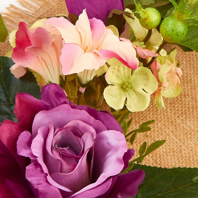 Pair of Lovely Artificial Pink and Green Rose and Hydrangea spray