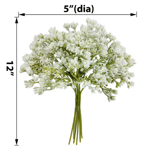 12 in Artificial Polyethylene Baby’s Breath Flower Pick